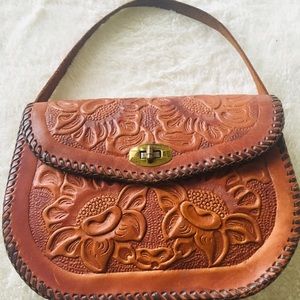 Brown leather purse